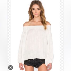 One Teaspoon White Off Shoulder Top NWT